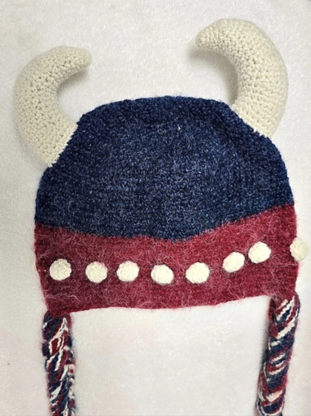 Peruvian Trading Company Viking Hat with Horns & Braids